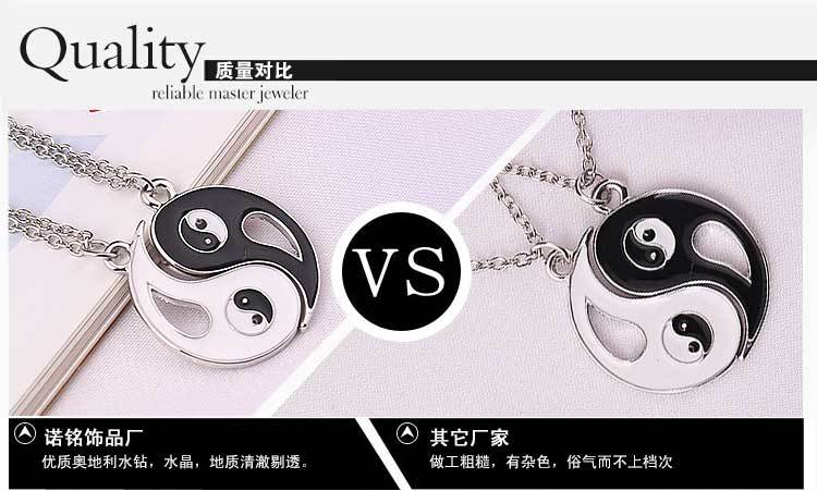 Tai Chi Gossip Yin And Yang  Necklace display picture 5