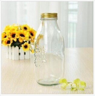玻璃瓶密封罐玻璃储物罐雕花瓶干果密封罐酵素瓶 1000ml|ru