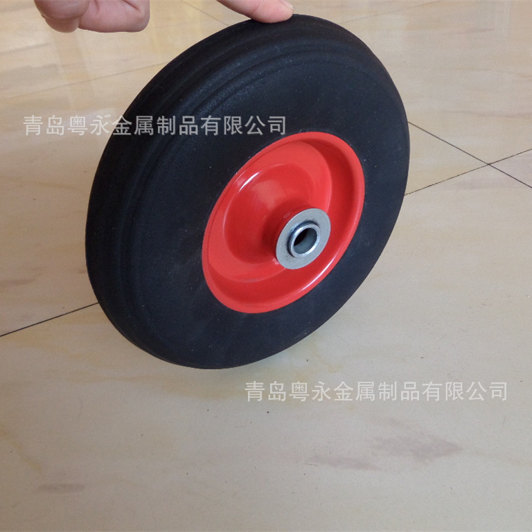 8寸9寸胶粉轮 直纹实心轮  轮子厂家