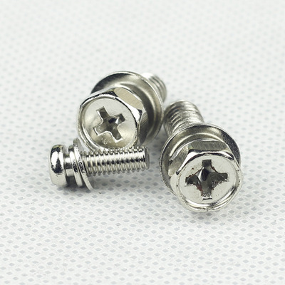M5*8 ~M5*30 不锈钢304十字凹脑平垫弹垫三组合 GB9074.13 冷镦