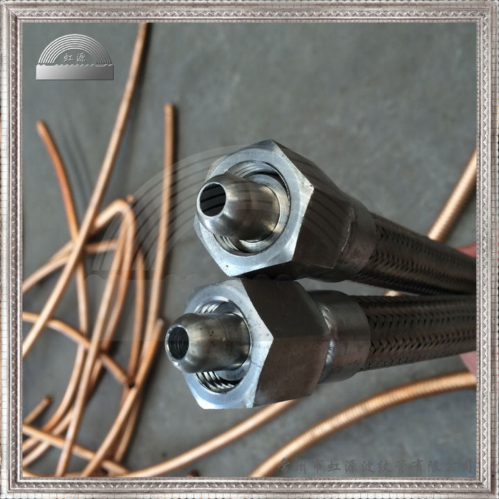 杜瓦瓶低温输气金属软管 气体输送 不锈钢波纹管 氧气瓶接头软管