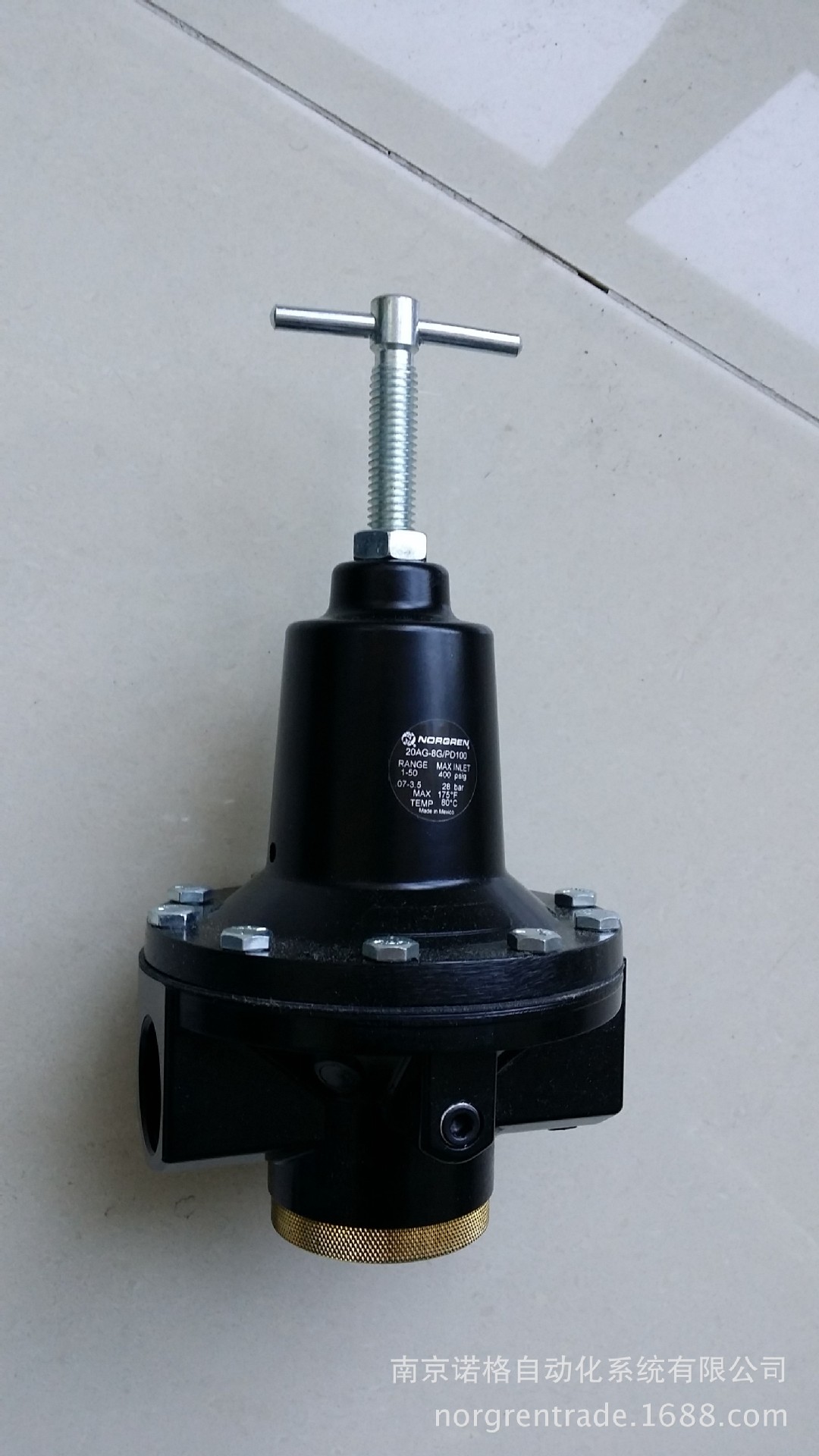 NORGREN 诺冠减压阀20AG-X8G/PD100 ,20AG-8G/PD100一级代理特价