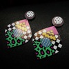 Fashionable acrylic big earrings, European style, wholesale