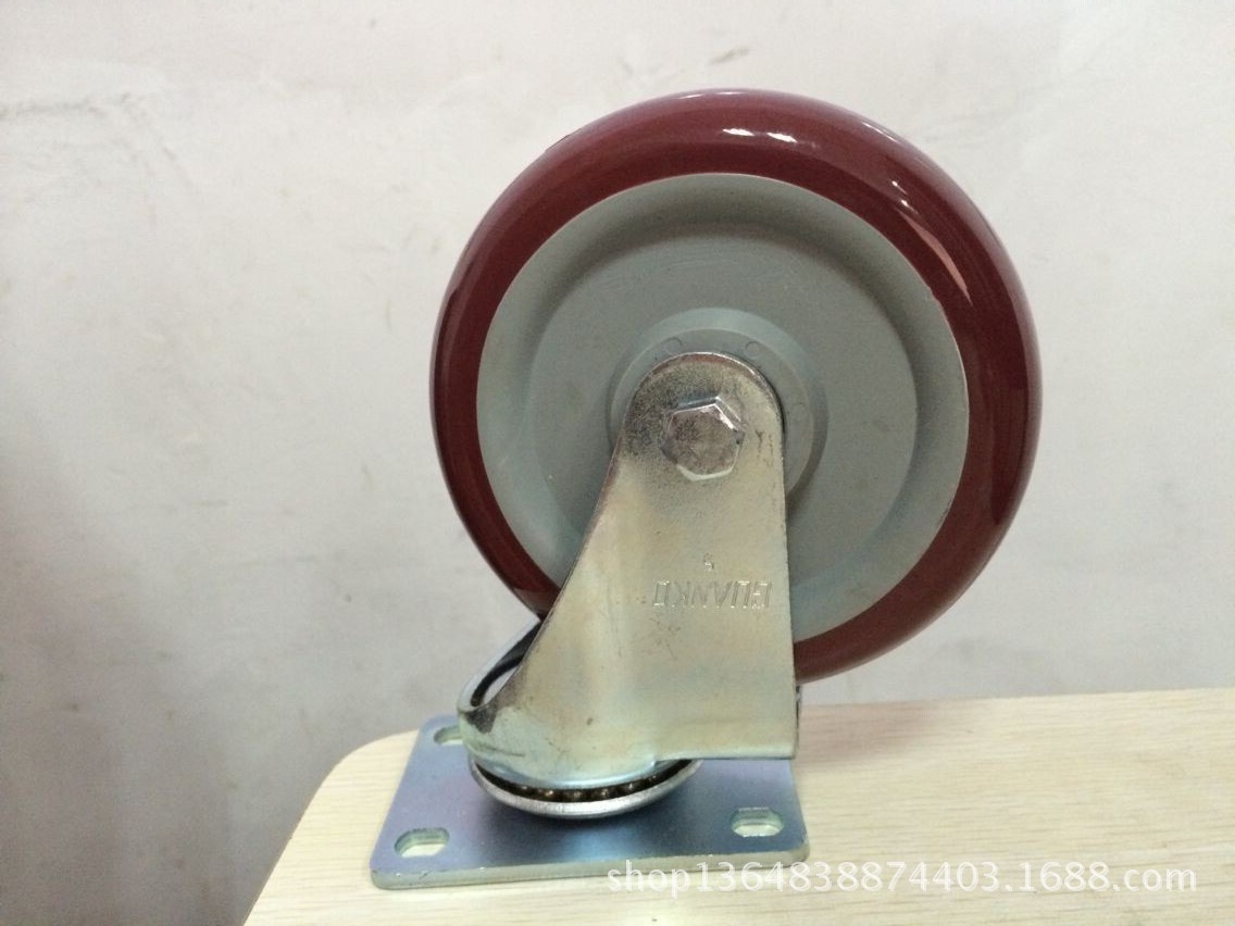 脚轮 5寸中型聚氨脂万向轮优冠脚轮静音轮手推车轮PU轮子