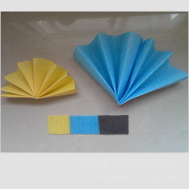 空气过滤器用无纺布 蓝色黄色绿色超硬水刺无纺布