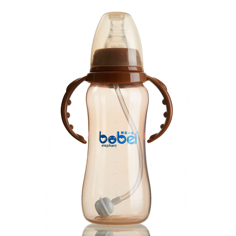 Manufactor Direct selling baby PP Nano silver bottle 300ml Handle straw On behalf of wholesale