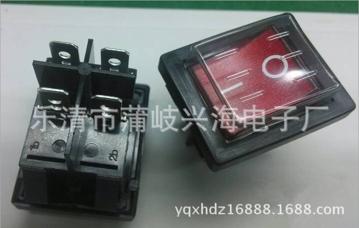 高品质银点防水船型开关KCD4带防水帽