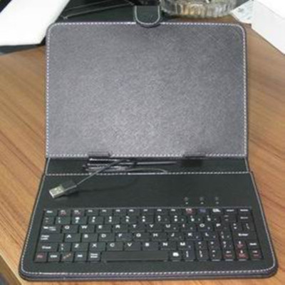 Hand wear-resisting waterproof pu Imitation leather Tablet PC portable 12 Inch keyboard holster iPad smart cover