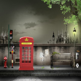 Светодиодный креативный ретро телефон, ночник, сенсорная настольная лампа, чтение для кровати, прямые продажи с завода, Великобритания