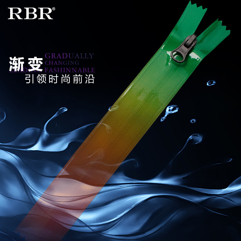 YH182防水印花渐变拉链