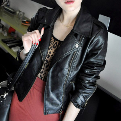 Veste cuir femme en PU - Ref 3447359 Image 1