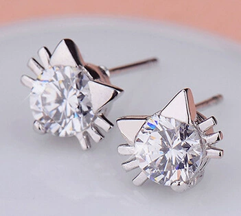 White diamond silver -plated
