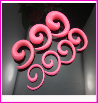 Acrylic Pink Snail Ear Expander Piercing Jewelry Wholesale Cartilage Earring detail image 7