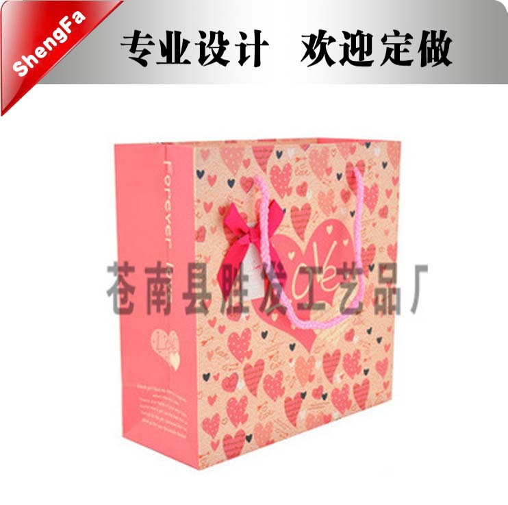 厂家生产 礼品袋 商务手提袋 覆膜白卡纸手提袋 质量有保证