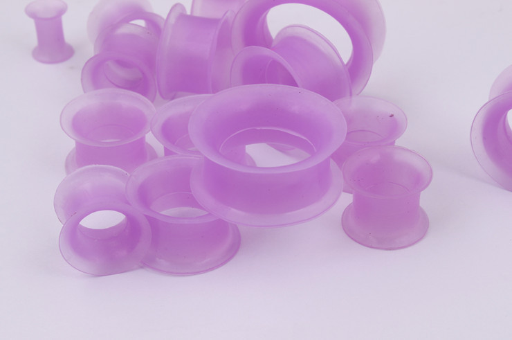 Silicone Ear Expander 4~25mm Purple Ear Stretching Plug Jewelry detail image 10