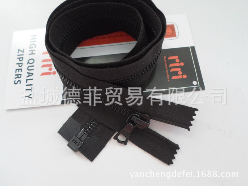 瑞士Riri拉链订购 RIRI4#黑镍单开拉链 6#金属RIRI原产拉链