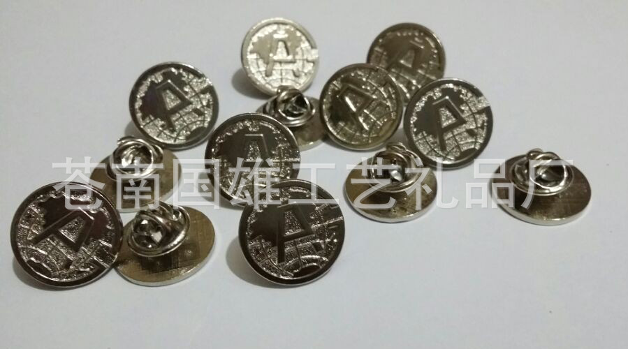 平安A字镀银司徽