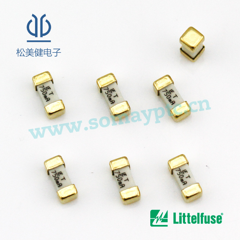 1808力特保险丝0452.750MRL慢熔断750mA/125V 一次性贴片2410