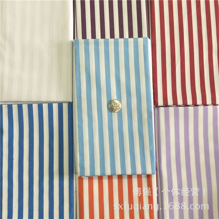 厂家供应涤棉衬衫布 色织条子格子 现货供应衬衫面料 工装格子