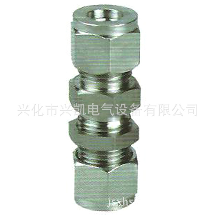 【厂家供应】不锈钢穿板直通中间接头 卡套管接头