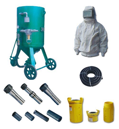 sandblast pot with accessories