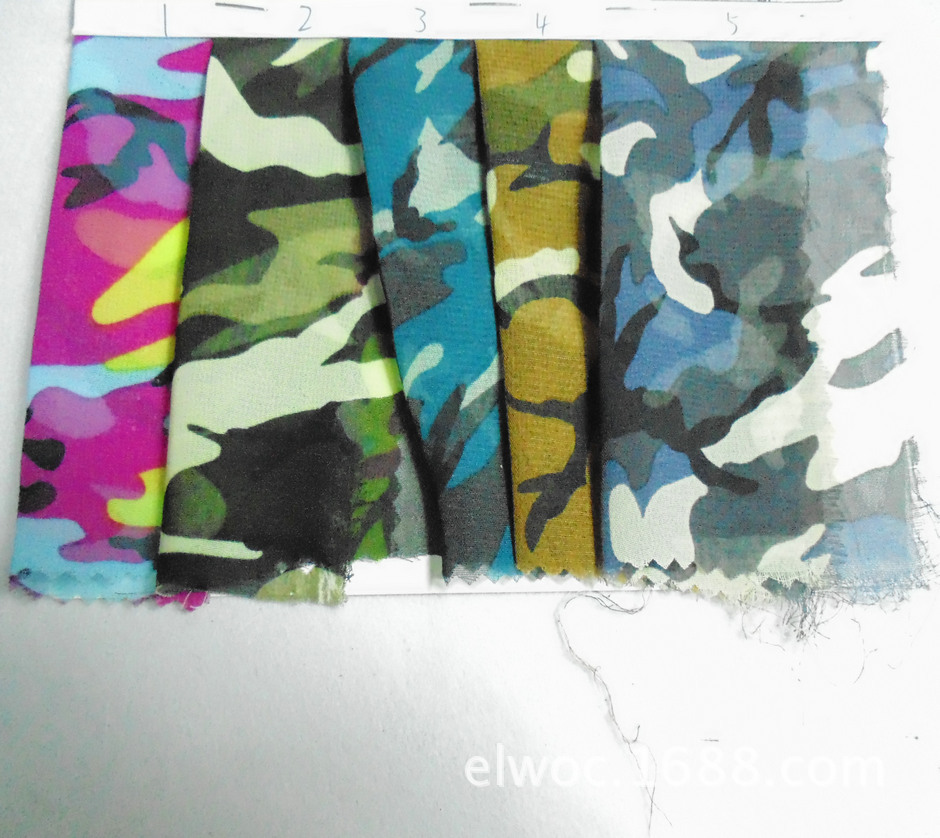 半透明雪纺 迷彩布料涤纶 头巾服饰布 帽子内里布迷彩 装饰布2541