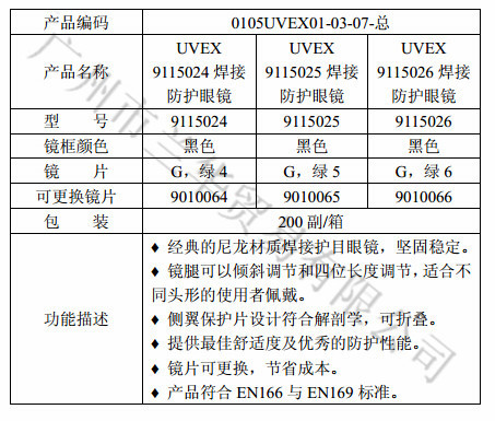 ��Ψ˹ UVEX 9115024/025/026 ���ӷ����۾�