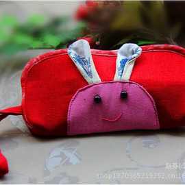 创意女款钱包两面兔子布艺钱包一件代发包包