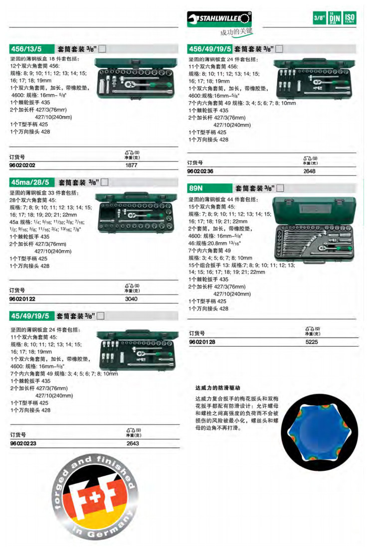 达威力 3/8套筒套装