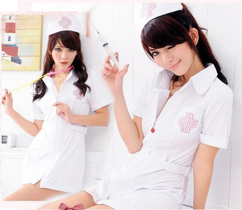极度诱惑*Cosplay护士装粉色白色天使护士服主题派对服装DS演出服