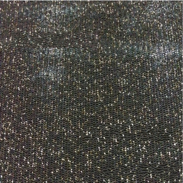 供应金线高弹六角网眼布 锦纶金葱高弹网布 女装面料 尼龙网眼布