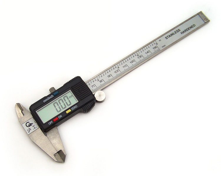 0-150mm 电子数显游标卡尺 不锈钢带灯数显卡尺 附送一粒电池