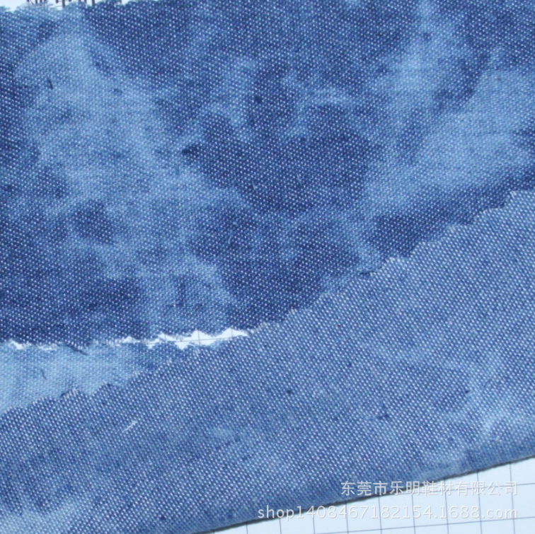 MB4384现货供应洗水扎染牛仔布料 鞋服手袋布料