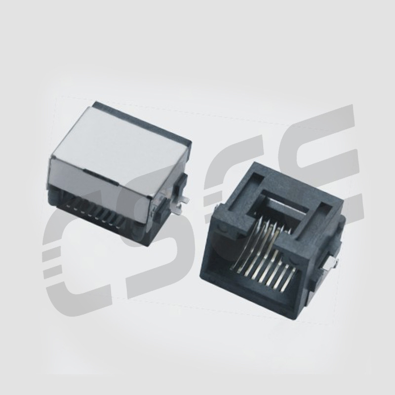 供应量大从优RJ45插座PCB插座网络连接器网络通讯模块插座