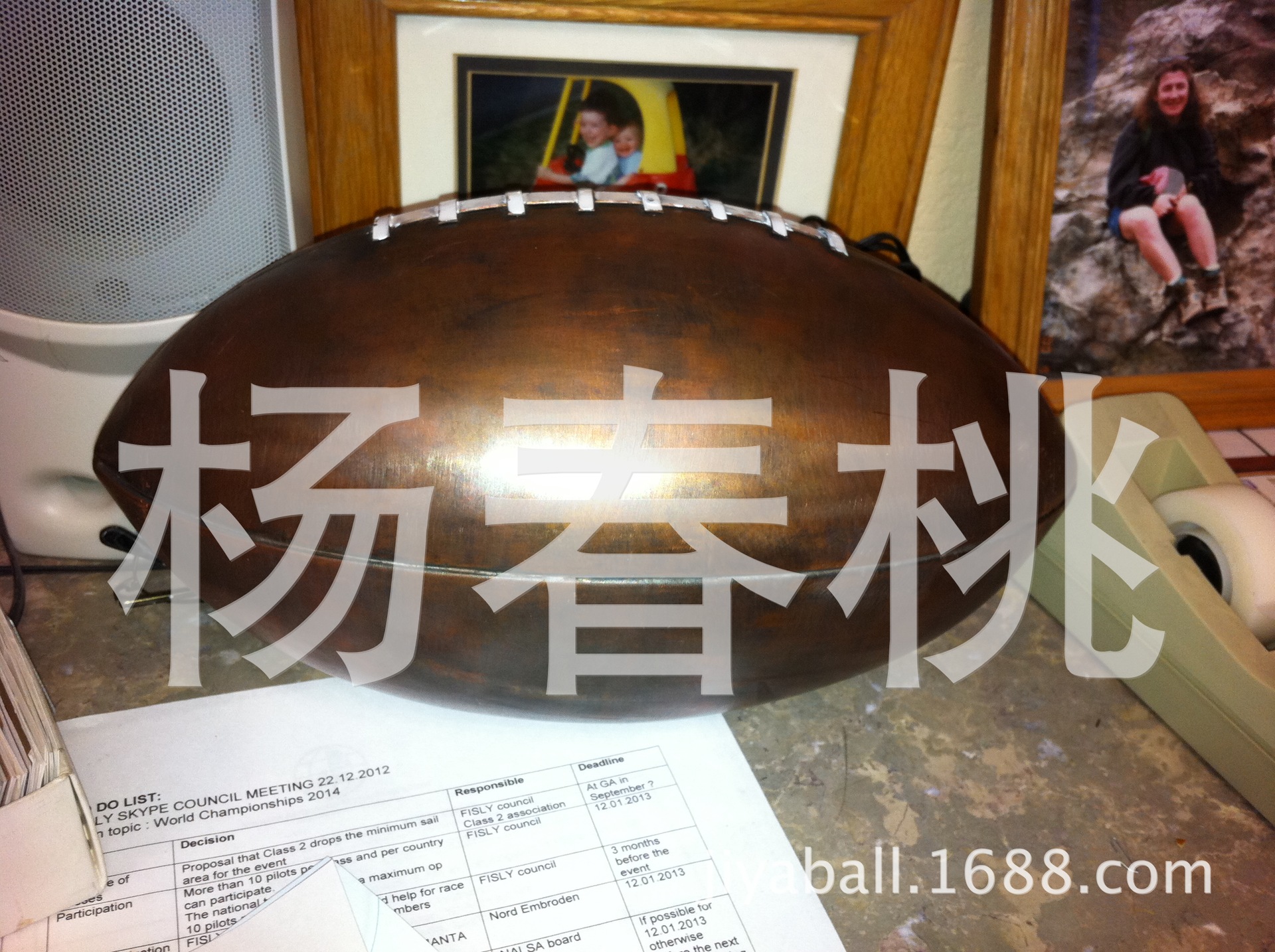 厂家直供大量生产 红铜橄榄球-黄铜橄榄球-铜球