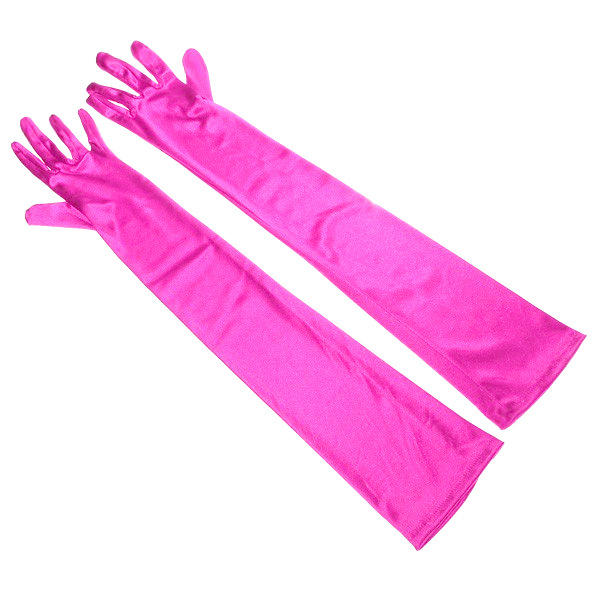 Women's Simple Style Solid Color Satin Gloves 1 Pair display picture 14