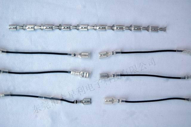 供应250插簧连接线 6.3插簧0.4厚 端子线 连接器 UL连接线 电子线