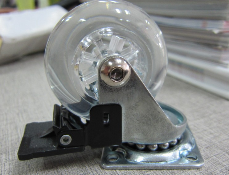 出口意大利 家居脚轮1.2寸静音带刹万向轮滑轮转椅轮耐磨耐高温