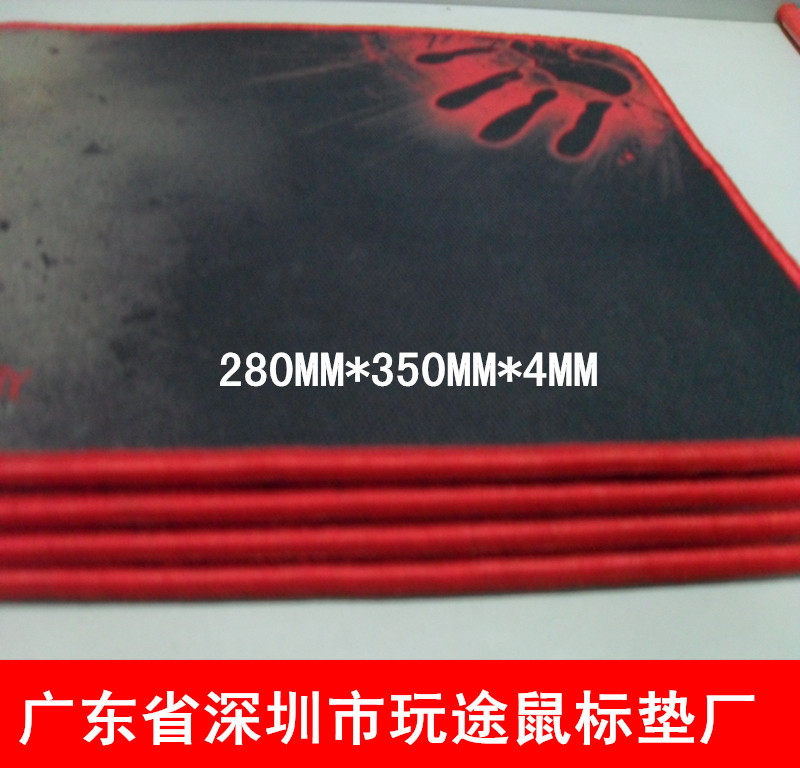 Factory Outlet Mouse pad customized Internet Bar Fine and coarse surface game Mouse pad Red lock edge pad