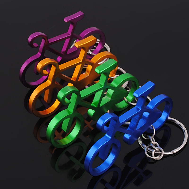 Creative exquisite aluminum alloy bicycle key chain pendant personality bicycle key chain lettering gift wholesale Creative exquisite aluminum alloy bicycle key chain pendant personality bicycle key chain lettering gift wholesale