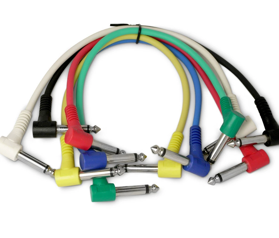 Электрогитара Эффектный кабель аудио кабель сигнальный кабель эффект провод 30 см (6 штук)