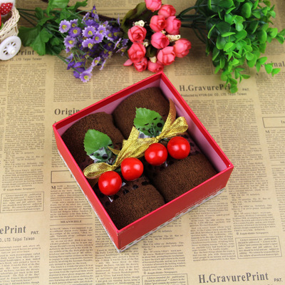 双喜临门 双条寿司 礼盒蛋糕毛巾情人节日婚庆创意商务回礼品礼物