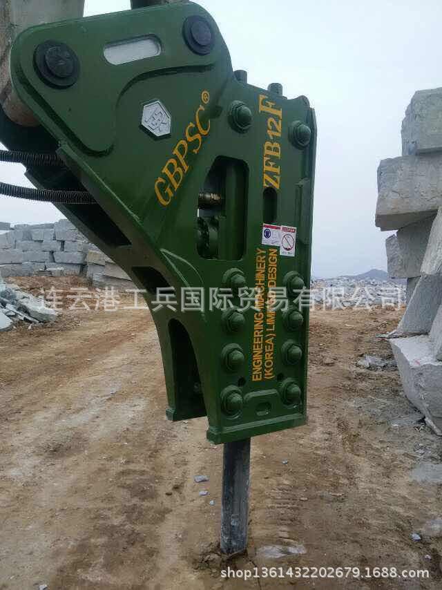 凿岩机 炮头 破碎器 工兵破碎锤F370钎杆155配30-40吨沃尔沃