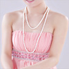 Fashionable universal accessory, sweater from pearl, necklace