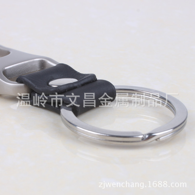 真皮金属钥匙扣 不锈钢圈锁匙扣 汽车钥匙链创意礼品