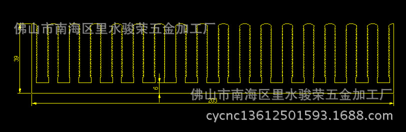 鋁合金散熱器 鋁殼圖紙