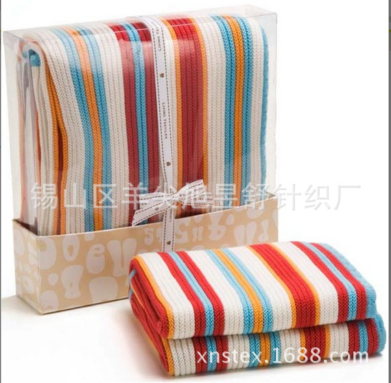 針織蓋毯披毯,,嬰幼兒毯子,針織靠墊套整套