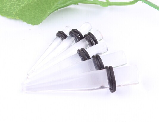 Trendy Acrylic Ear Expander Clear Pointed Cone Ear Stretcher Non-Mainstream Auricle Piercing Jewelry detail image 8