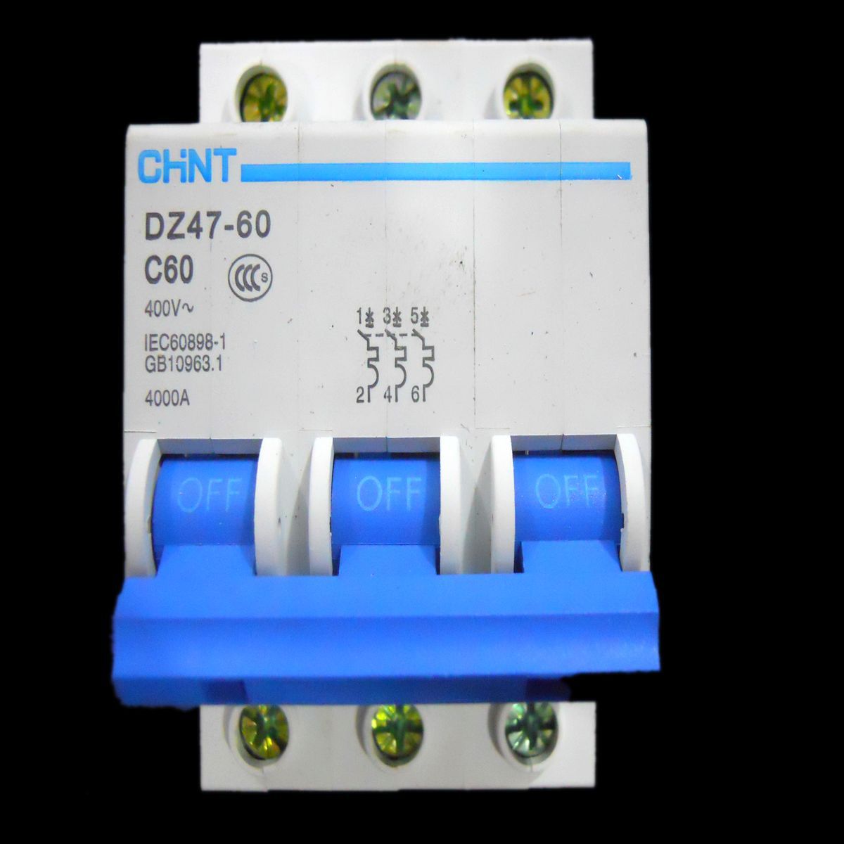 正泰低压电器 3P60A 小型断路器 空气开关 DZ47-3P C型