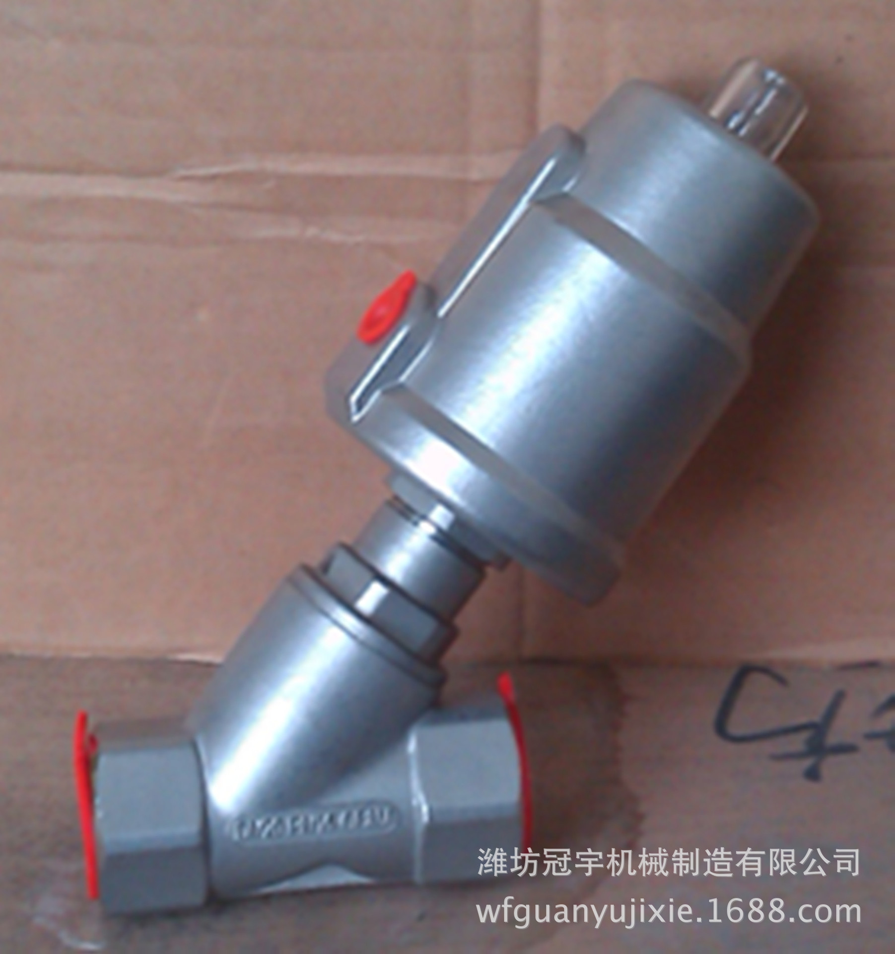 供应品质不锈钢316材质DN25气动角座阀  性价比1寸蒸汽耐温角座阀